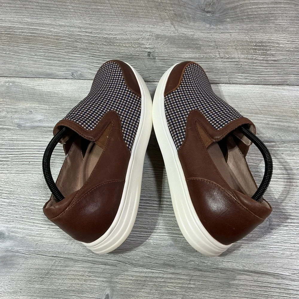 Alegria Mens Slip-On Bender Casual Walking Shoes 9240 Tan/Plaid Size 11M (44)EU